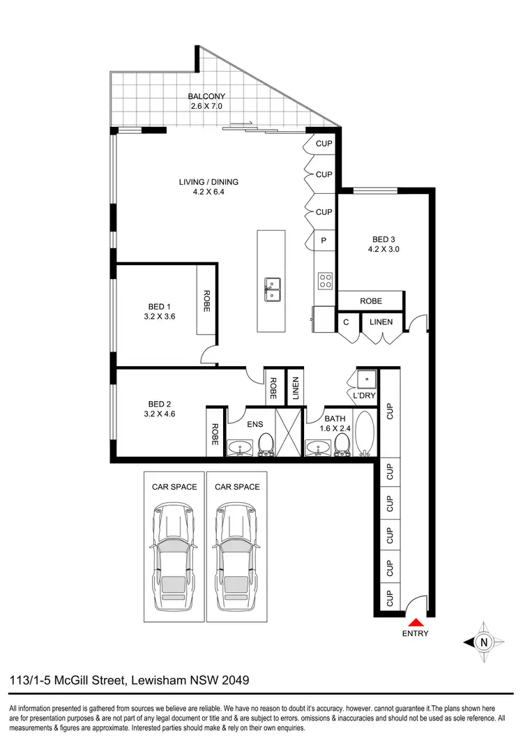 Floorplan of Homely apartment listing, 113/1-5 Mcgill Street, Lewisham NSW 2049