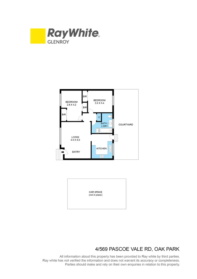 Floorplan of Homely unit listing, 4/569 Pascoe Vale Road, Oak Park VIC 3046