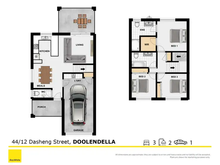 Floorplan of Homely townhouse listing, 44/12 Dasheng Street, Doolandella QLD 4077