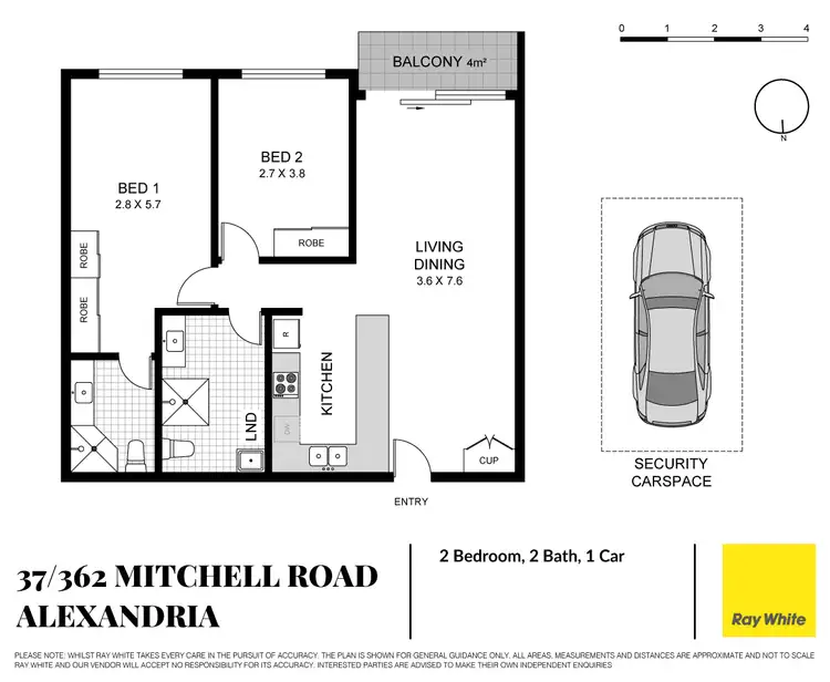 Floorplan of Homely apartment listing, 37/362 Mitchell Road, Alexandria NSW 2015