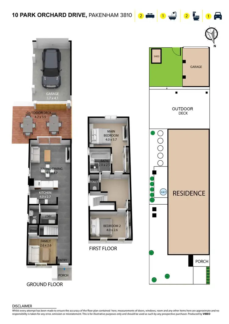 Floorplan of Homely townhouse listing, 10 Park Orchard Drive, Pakenham VIC 3810
