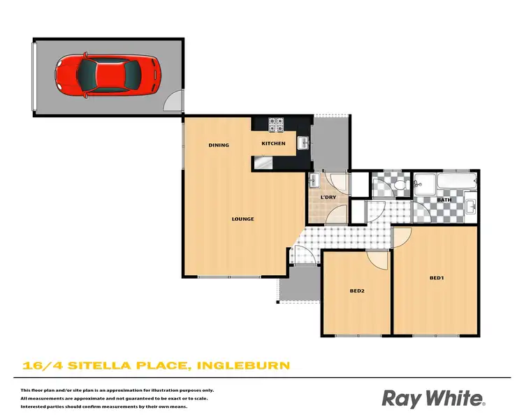 Floorplan of Homely villa listing, 16/4 Sitella Place, Ingleburn NSW 2565