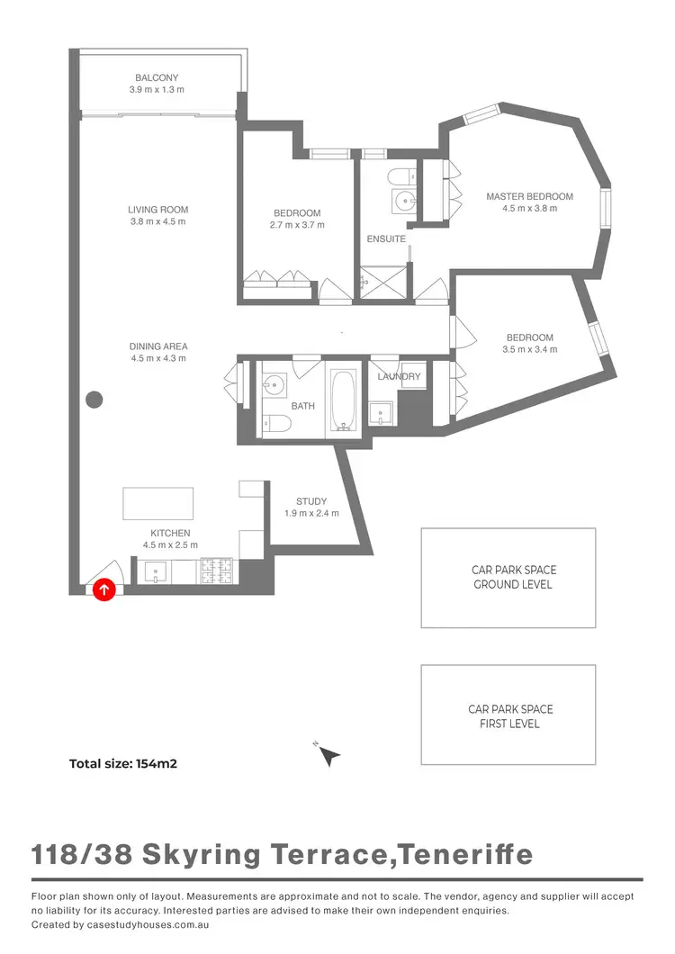 Floorplan of Homely apartment listing, 118/38 Skyring Terrace, Teneriffe QLD 4005