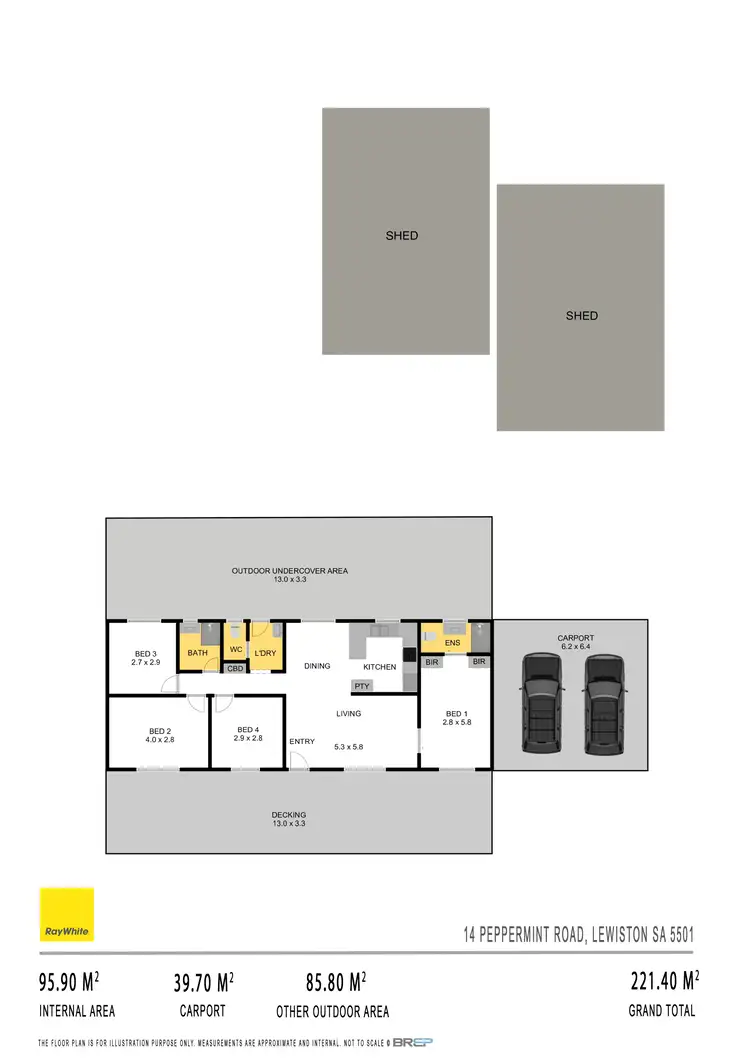 Floorplan of Homely house listing, 14 Peppermint Road, Lewiston SA 5501