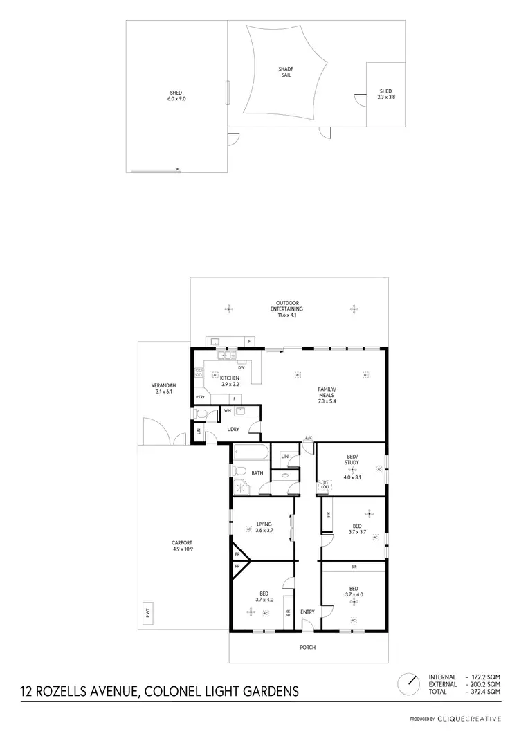 Floorplan of Homely house listing, 12 Rozells Avenue, Colonel Light Gardens SA 5041