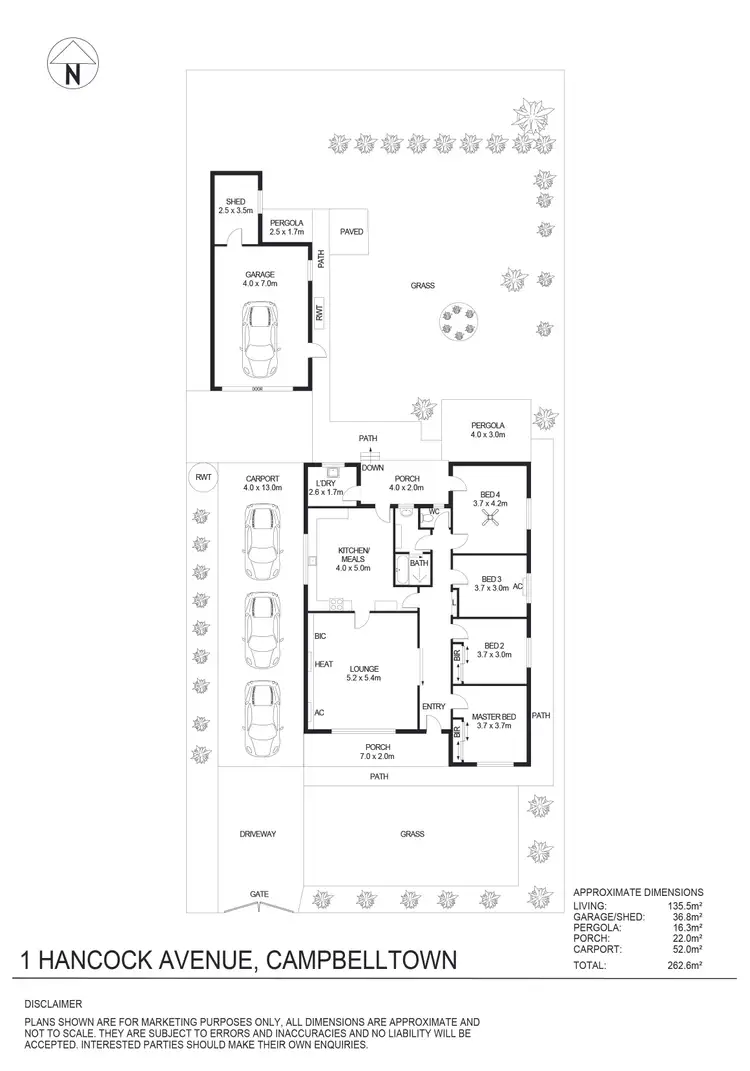 Floorplan of Homely house listing, 1 Hancock Avenue, Campbelltown SA 5074