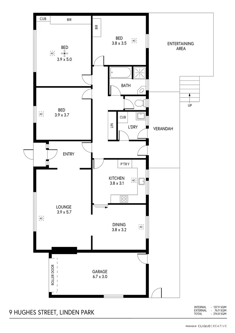 Floorplan of Homely house listing, 9 Hughes Street, Linden Park SA 5065