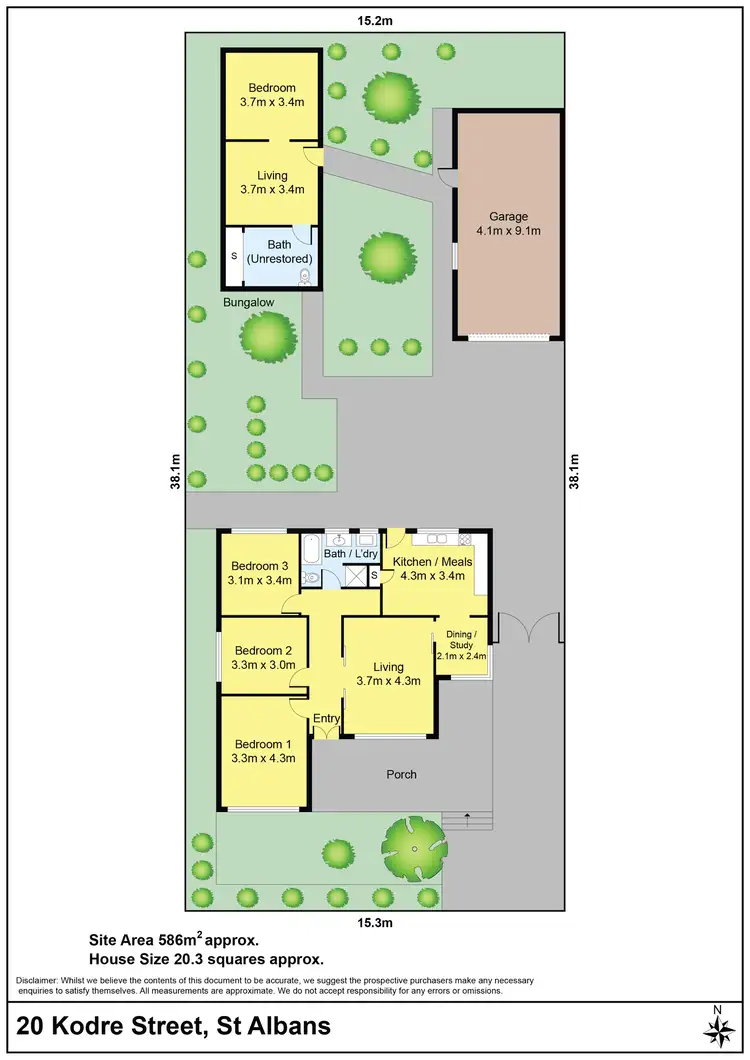 Floorplan of Homely house listing, 20 Kodre Street, St Albans VIC 3021
