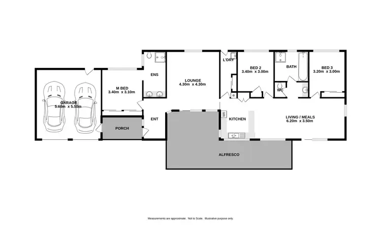 Floorplan of Homely house listing, 3 Hamer Mews, West Wodonga VIC 3690