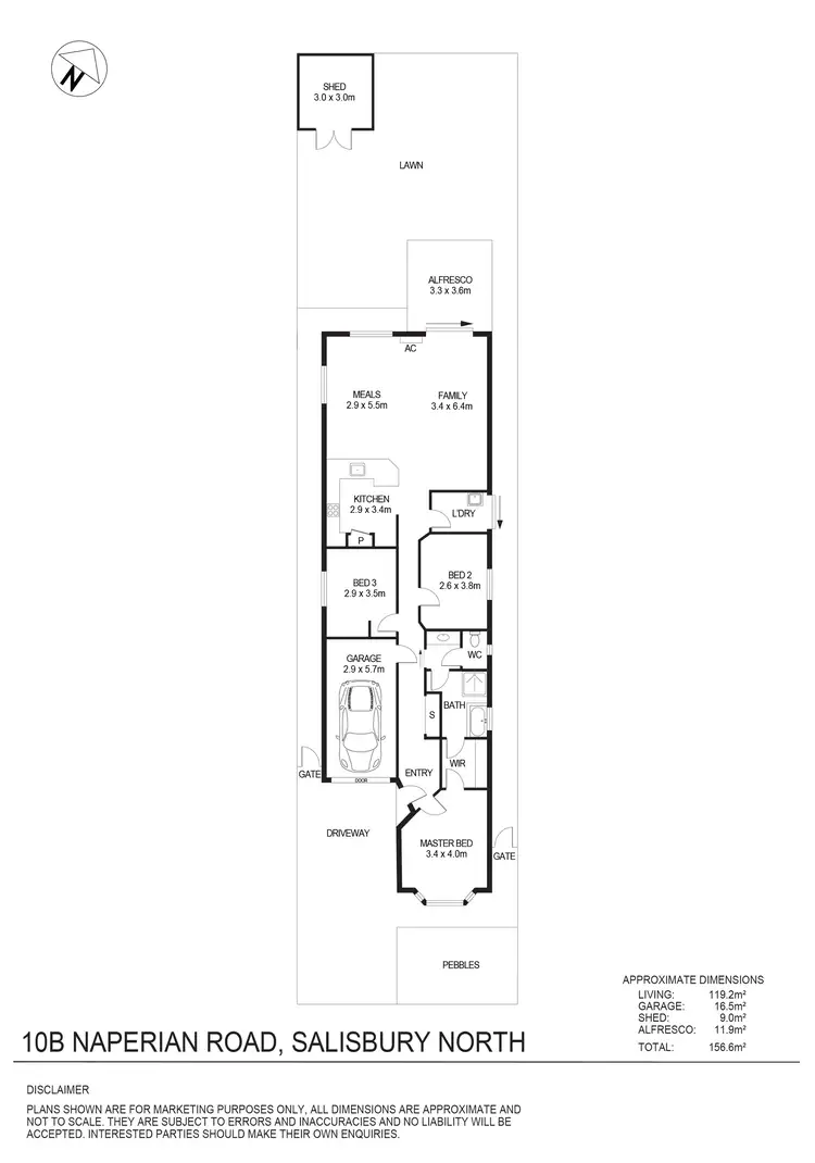 Floorplan of Homely house listing, 10B Naperian Road, Salisbury North SA 5108
