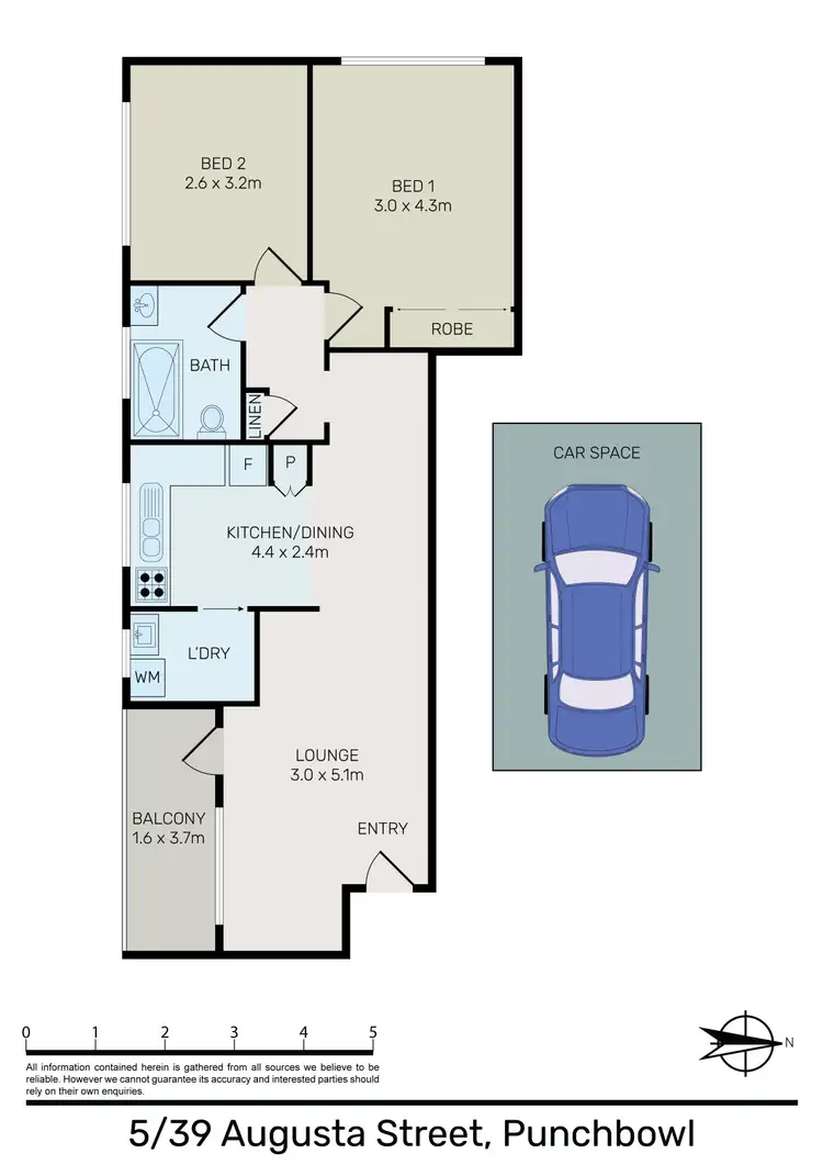 Floorplan of Homely unit listing, 5/39 Augusta Street, Punchbowl NSW 2196