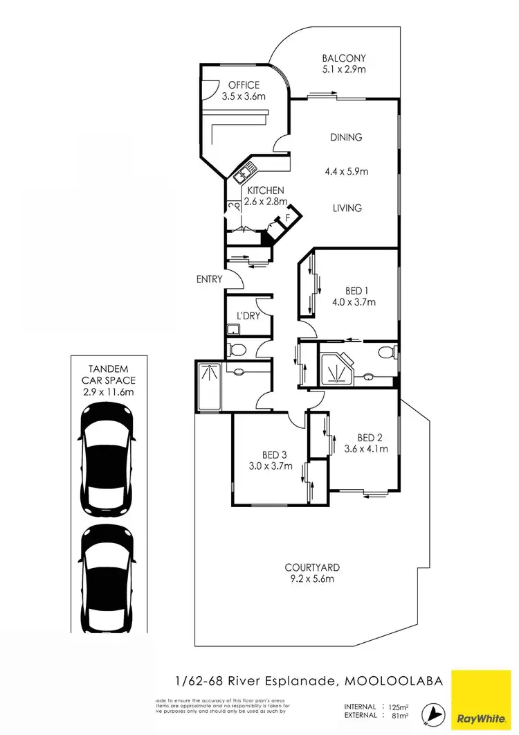 Floorplan of Homely unit listing, 1/62-68 River Esplanade, Mooloolaba QLD 4557
