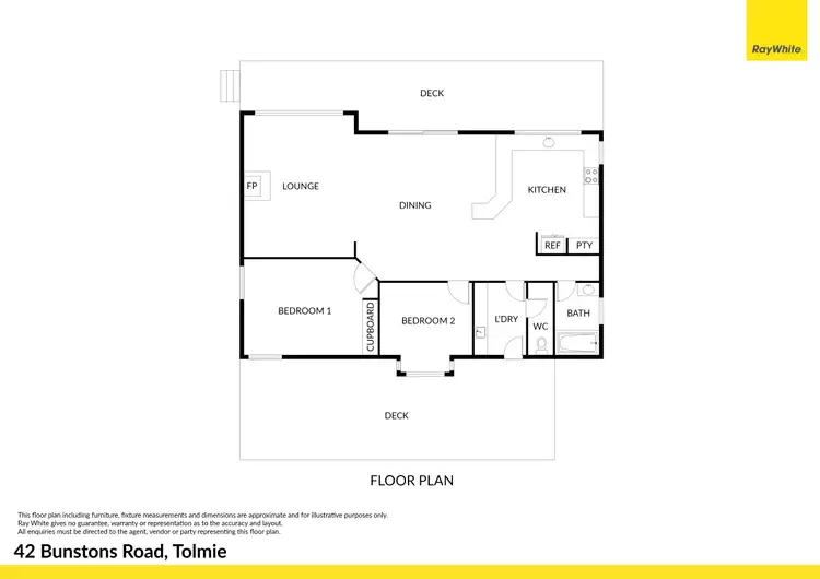 Floorplan of Homely house listing, 42 Bunstons Road, Tolmie VIC 3723