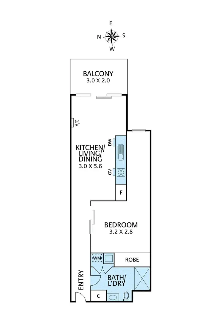 Floorplan of Homely apartment listing, 310/4 Breese Street, Brunswick VIC 3056