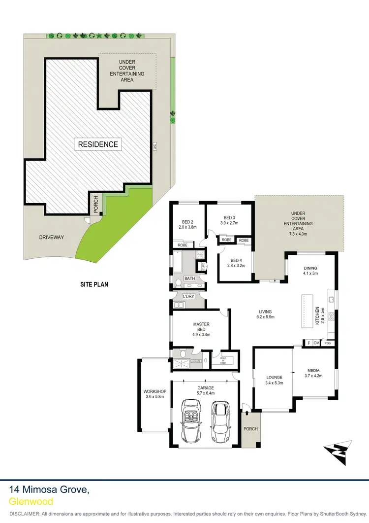 Floorplan of Homely house listing, 14 Mimosa Grove, Glenwood NSW 2768