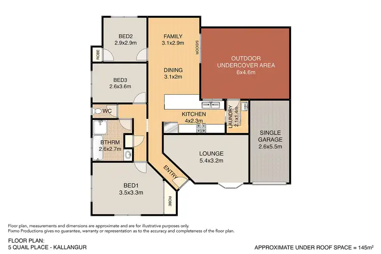 Floorplan of Homely house listing, 5 Quail Place, Kallangur QLD 4503