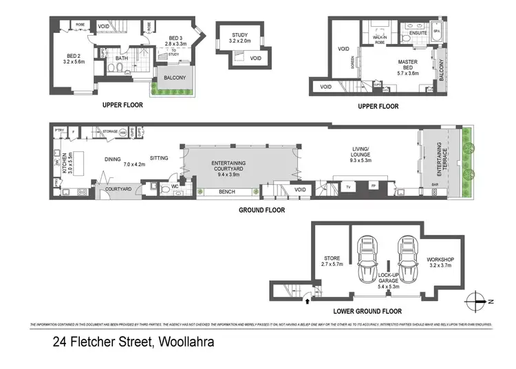 Floorplan of Homely house listing, 24 Fletcher Street, Woollahra NSW 2025