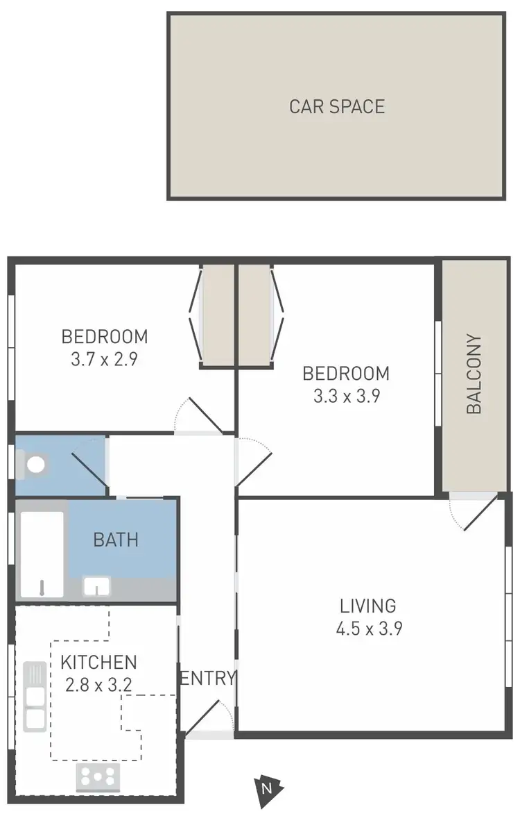 Floorplan of Homely other listing, 9/97 Verdon Street, Williamstown VIC 3016