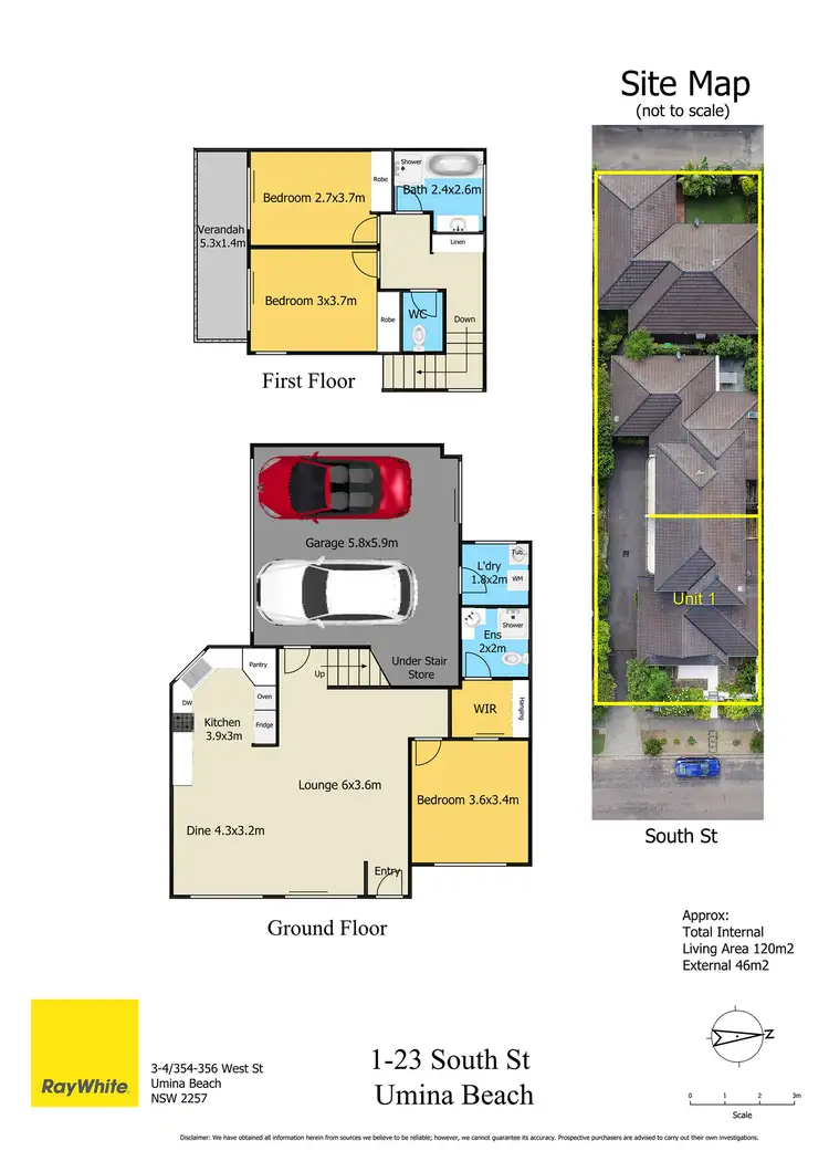 Floorplan of Homely townhouse listing, 1/23 South Street, Umina Beach NSW 2257