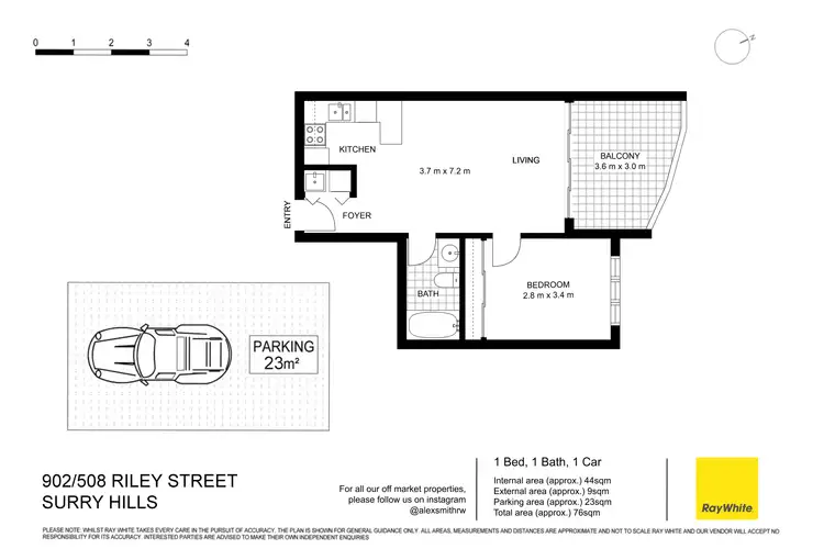 Floorplan of Homely apartment listing, 902/508 Riley Street, Surry Hills NSW 2010
