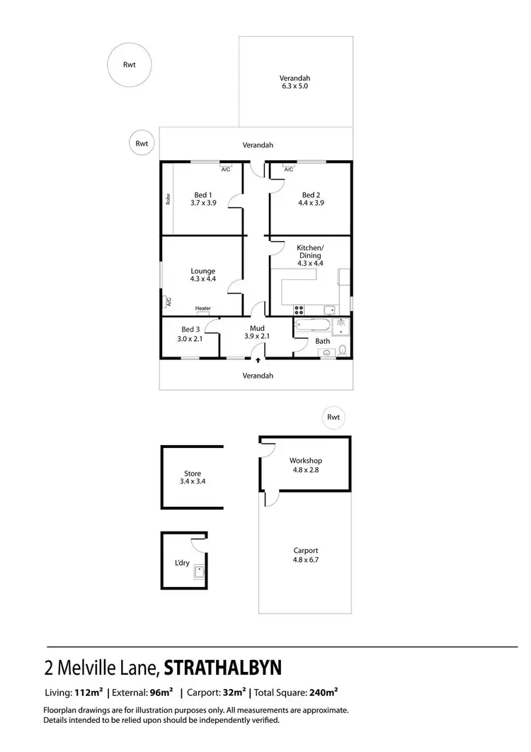 Floorplan of Homely house listing, 2 Melville Lane, Strathalbyn SA 5255