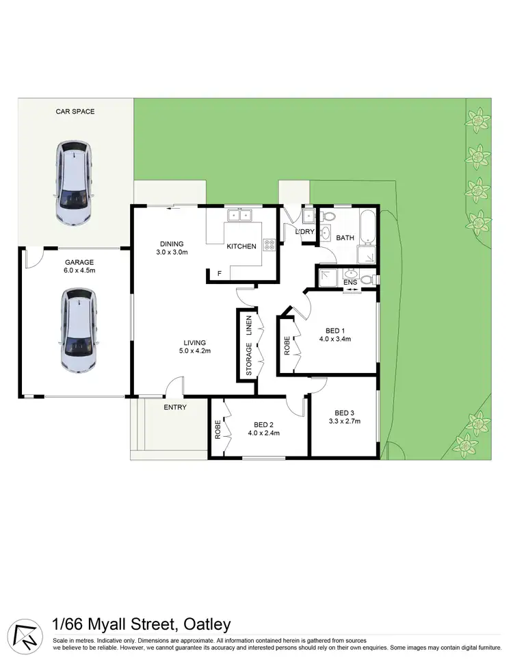 Floorplan of Homely villa listing, 1/66 Myall Street, Oatley NSW 2223