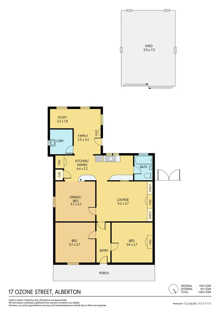 Floorplan of Homely house listing, 17 Ozone Street, Alberton SA 5014