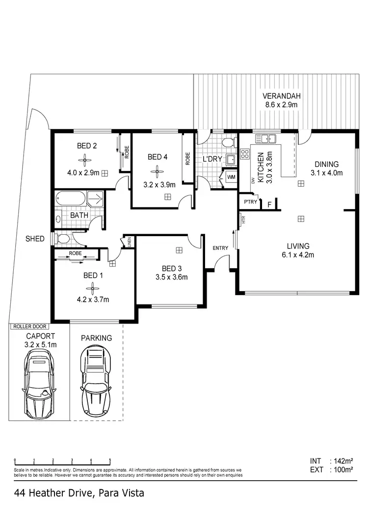 Floorplan of Homely house listing, 44 Heather Drive, Para Vista SA 5093