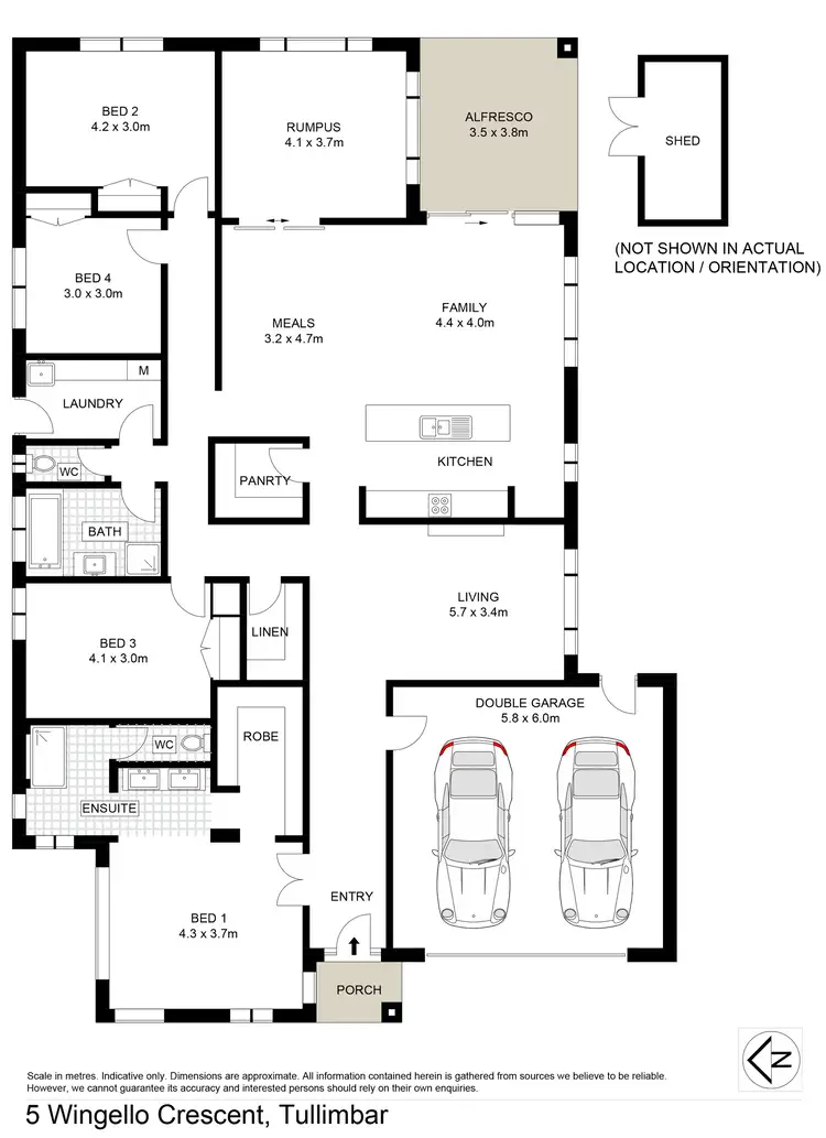 Floorplan of Homely house listing, 5 Wingello Crescent, Tullimbar NSW 2527