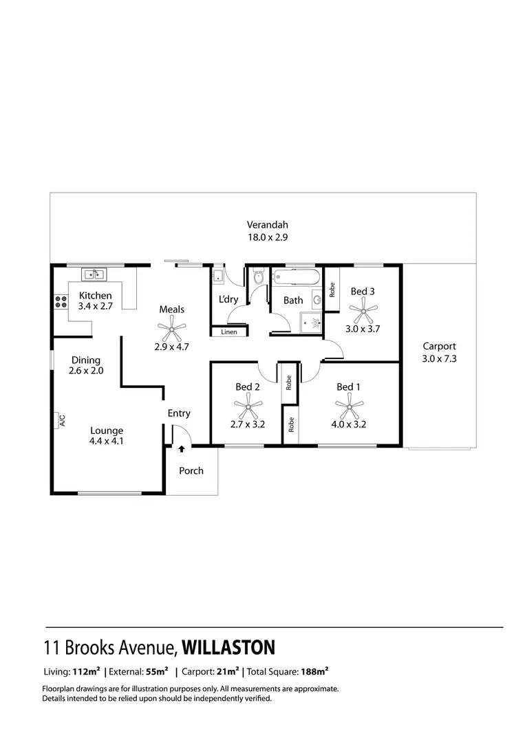Floorplan of Homely house listing, 11 Brooks Avenue, Willaston SA 5118
