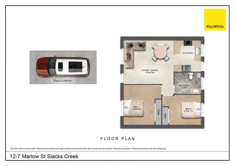 Floorplan of Homely unit listing, 12/7 Marlow Street, Woodridge QLD 4114
