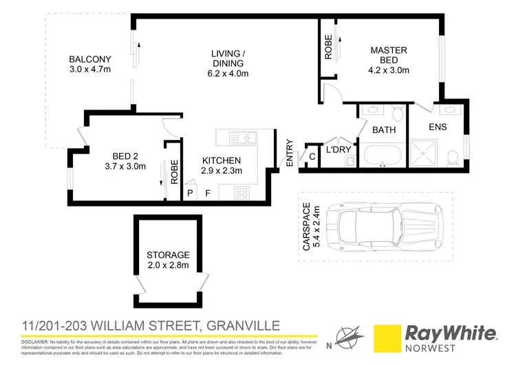 Floorplan of Homely apartment listing, 11/201-203 William Street, Granville NSW 2142