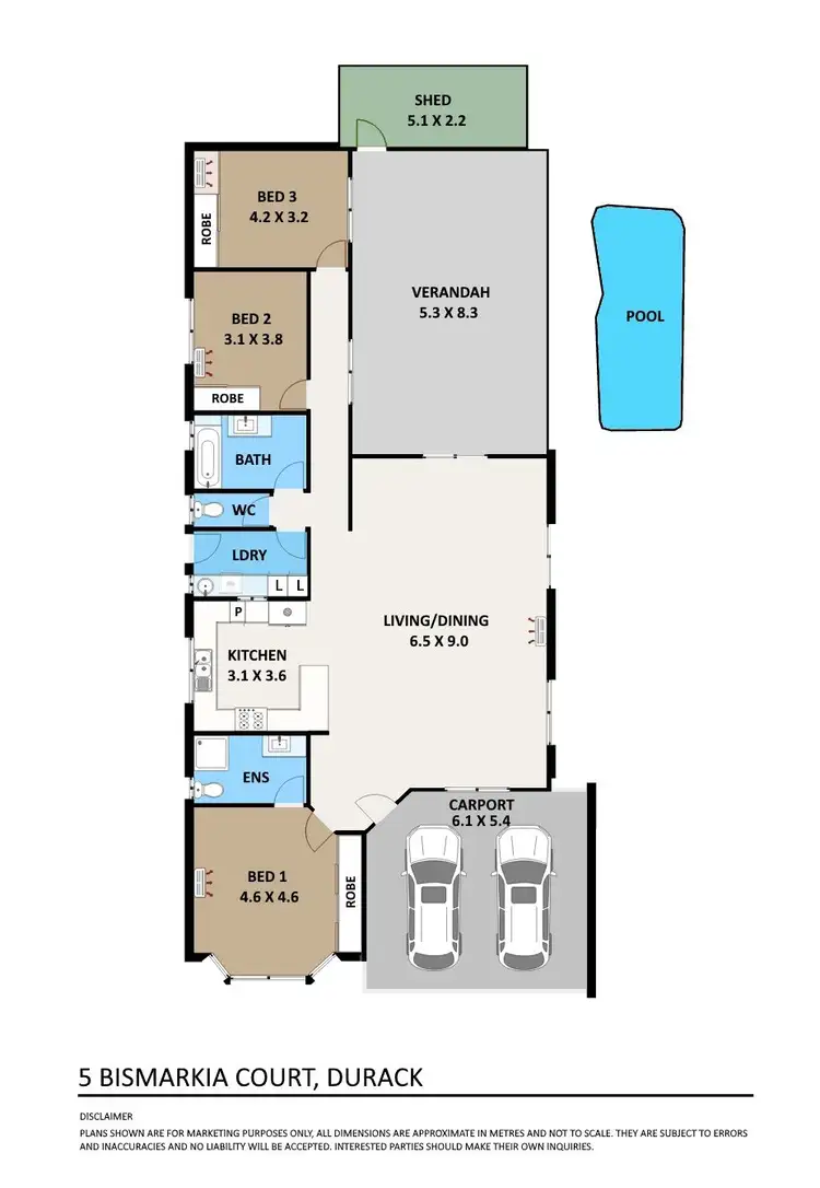 Floorplan of Homely house listing, 5 Bismarkia Court, Durack NT 830