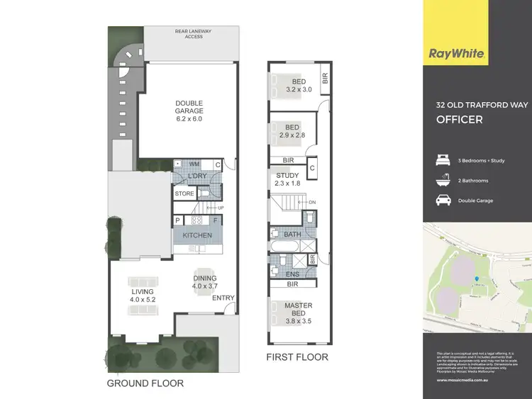 Floorplan of Homely house listing, 32 Old Trafford Way, Officer VIC 3809