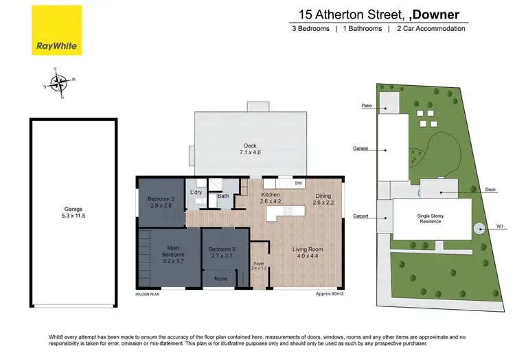 Floorplan of Homely house listing, 15 Atherton Street, Downer ACT 2602