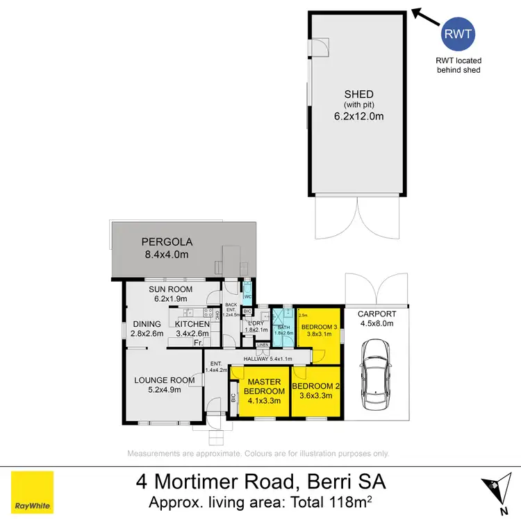 Floorplan of Homely house listing, 4 Mortimer Road, Berri SA 5343