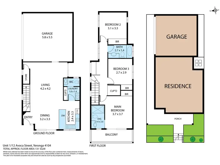 Floorplan of Homely townhouse listing, 1/12 Avoca Street, Yeronga QLD 4104