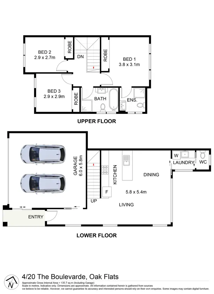 Floorplan of Homely house listing, 3/20 The Boulevarde, Oak Flats NSW 2529