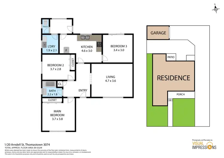 Floorplan of Homely unit listing, 1/20 Arndell Street, Thomastown VIC 3074