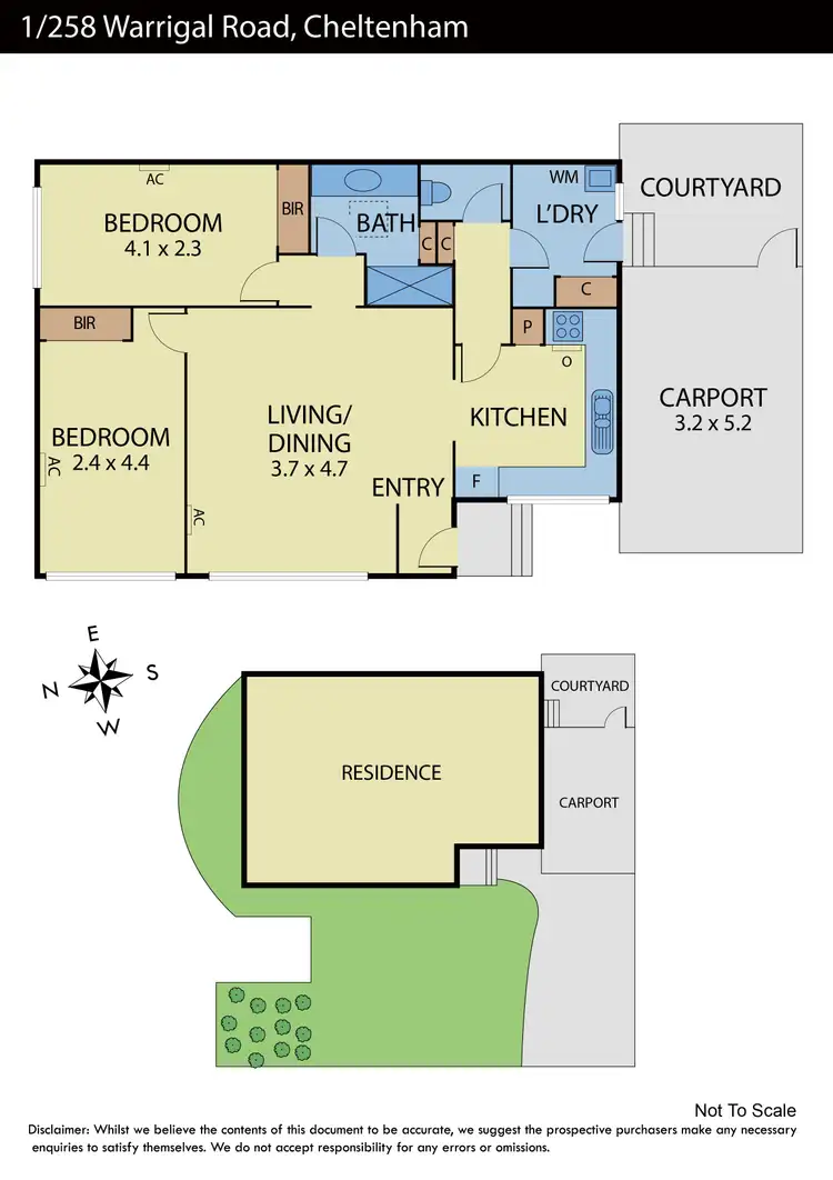 Floorplan of Homely unit listing, 1/258 Warrigal Road, Cheltenham VIC 3192