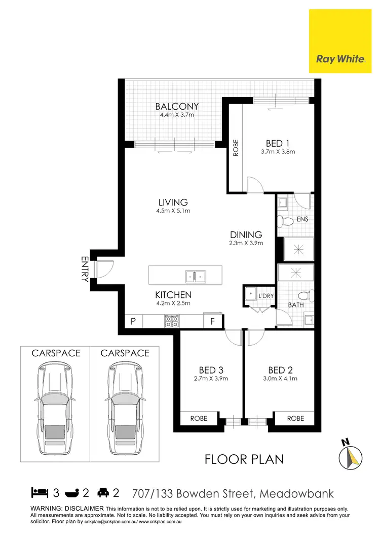 Floorplan of Homely apartment listing, 707/133 Bowden Street, Meadowbank NSW 2114