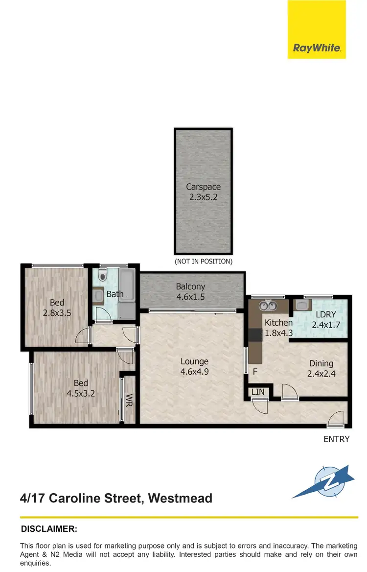 Floorplan of Homely unit listing, 4/17 Caroline Street, Westmead NSW 2145