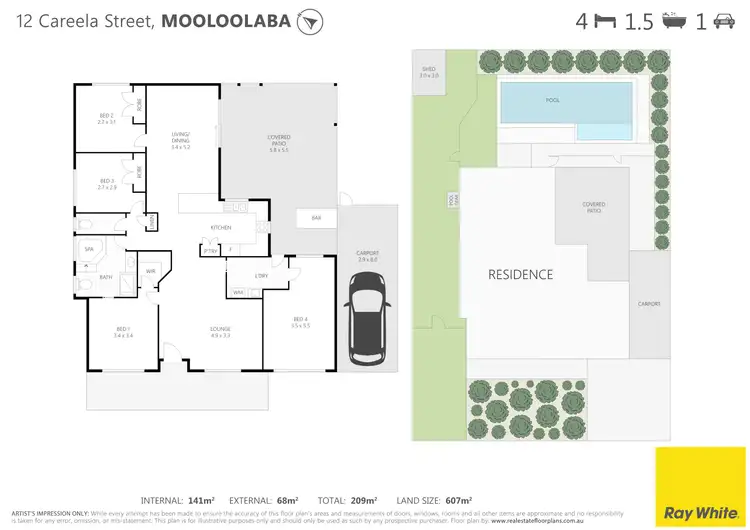 Floorplan of Homely house listing, 12 Careela Street, Mooloolaba QLD 4557