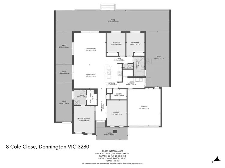 Floorplan of Homely house listing, 8 Cole Close, Warrnambool VIC 3280