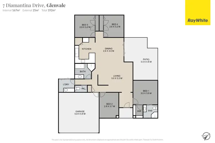 Floorplan of Homely house listing, 7 Diamantina Drive, Glenvale QLD 4350