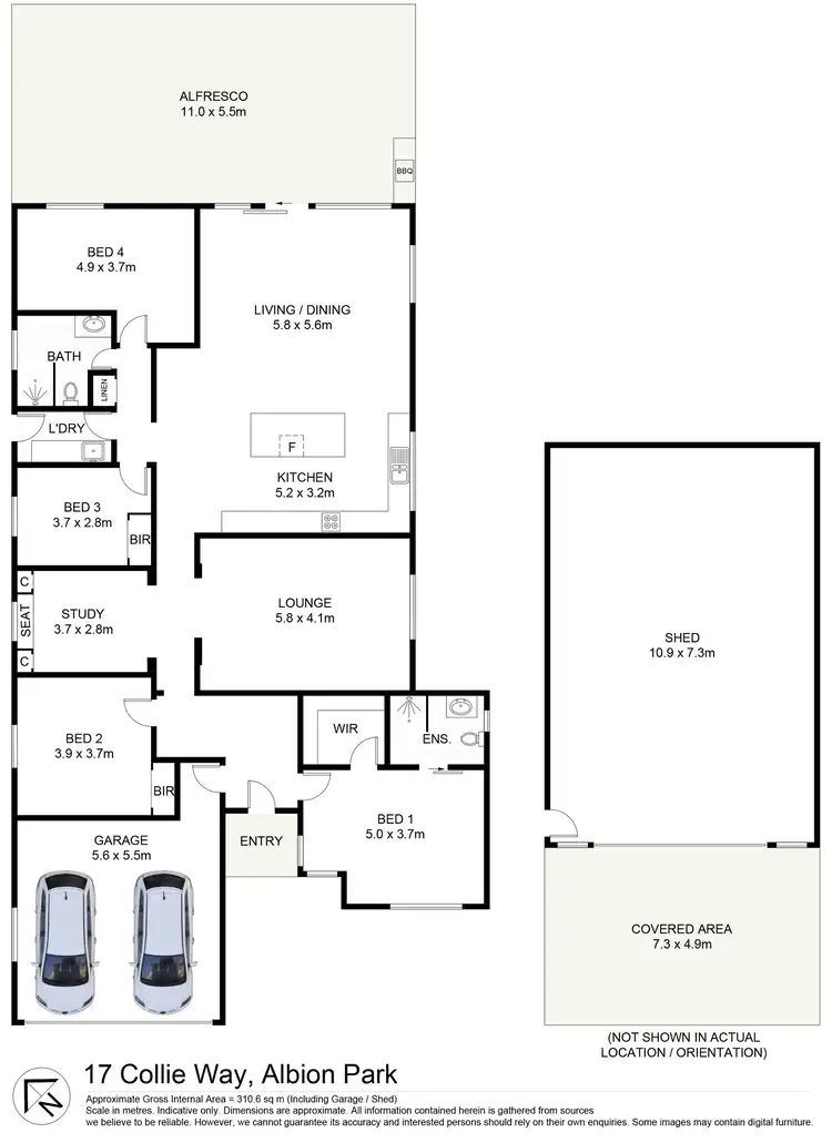 Floorplan of Homely house listing, 17 Collie Way, Albion Park NSW 2527