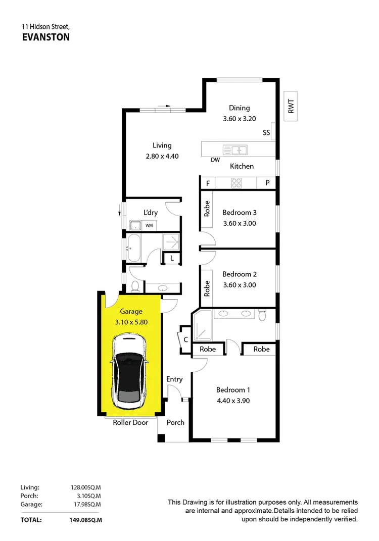 Floorplan of Homely house listing, 11 Hidson Street, Evanston SA 5116