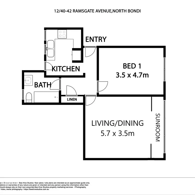 Floorplan of Homely apartment listing, 12/40-42 Ramsgate Avenue, Bondi Beach NSW 2026