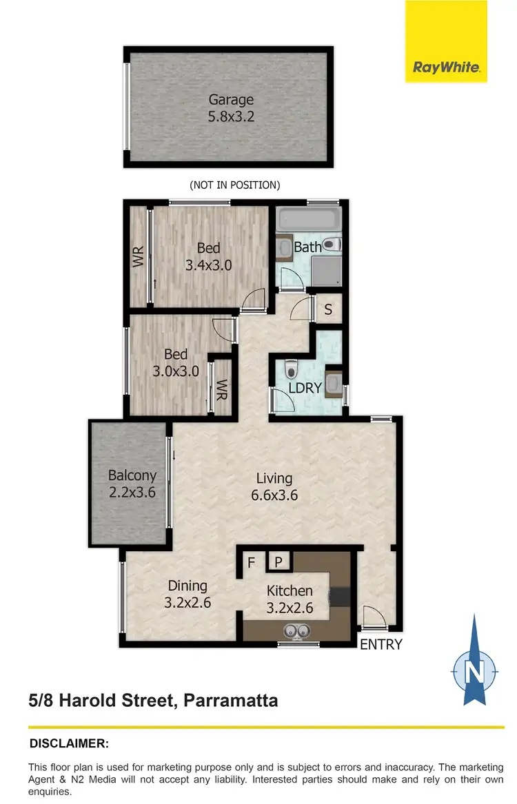 Floorplan of Homely unit listing, 5/8 Harold Street, Parramatta NSW 2150