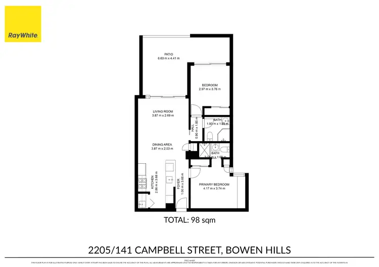 Floorplan of Homely unit listing, 2205/141 Campbell Street, Bowen Hills QLD 4006